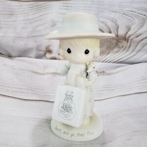 Precious Moments Figurine Seek And Ye Shall Find Girl With Hat 6 Inch 1984